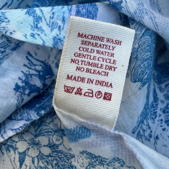 NWT Emporio Sirenuse Positano Giada Long Caftan Blue Vesuvius Print.  42/Med/6 - Picture 5 of 7